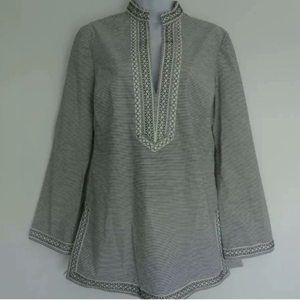 Tory Burch skinny stripe tunic - 8 EUC